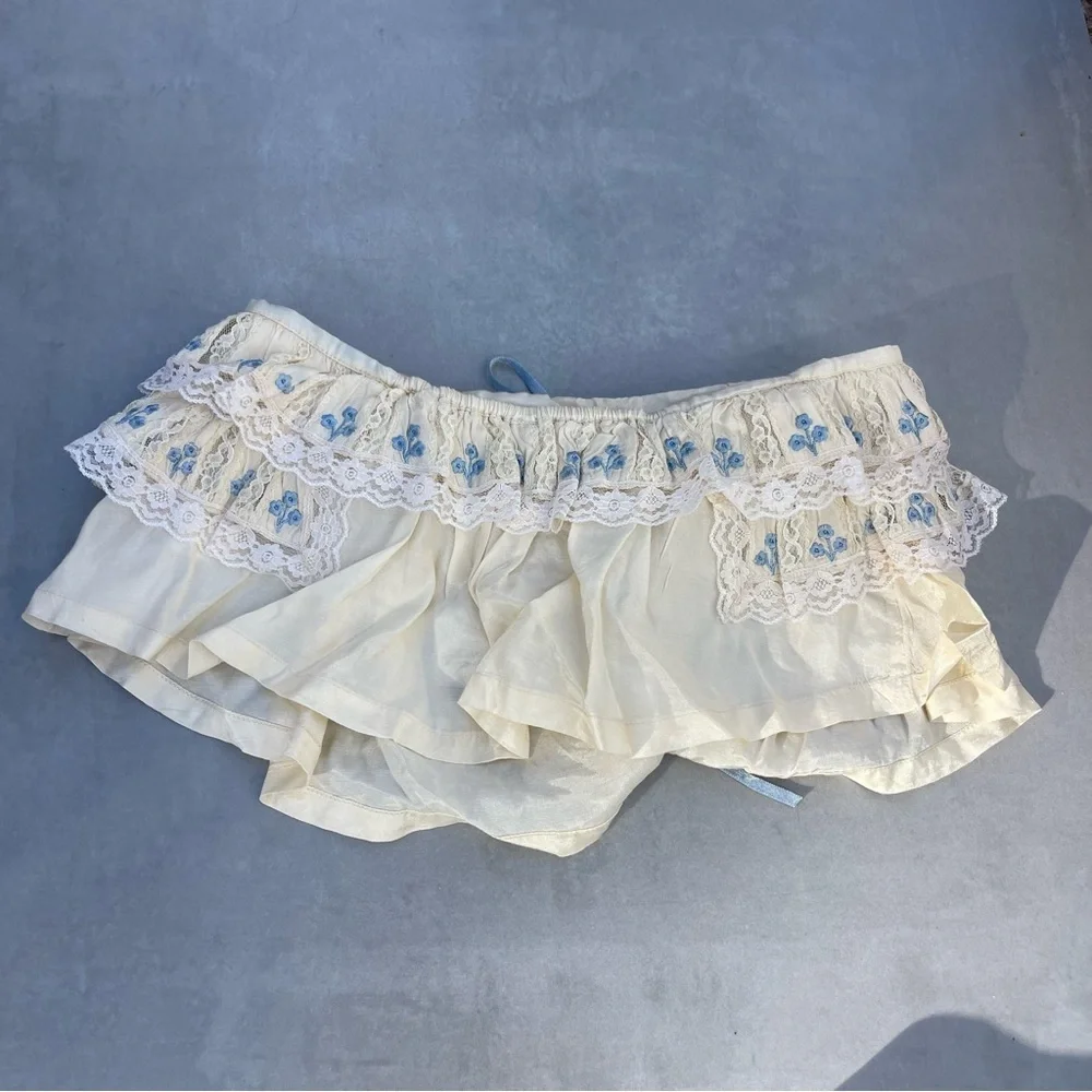 Free People Tailia Embroidered Tube Top